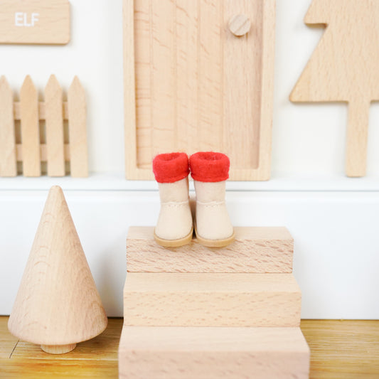 Wichtel Komplettset - Wichteltür & 26 Wichtelstreiche - Natur