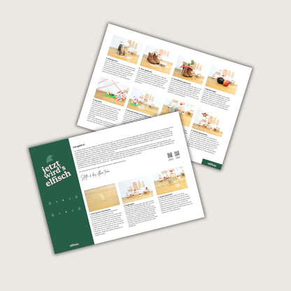 Wichtel Komplettset - Wichteltür & 26 Wichtelstreiche - Natur