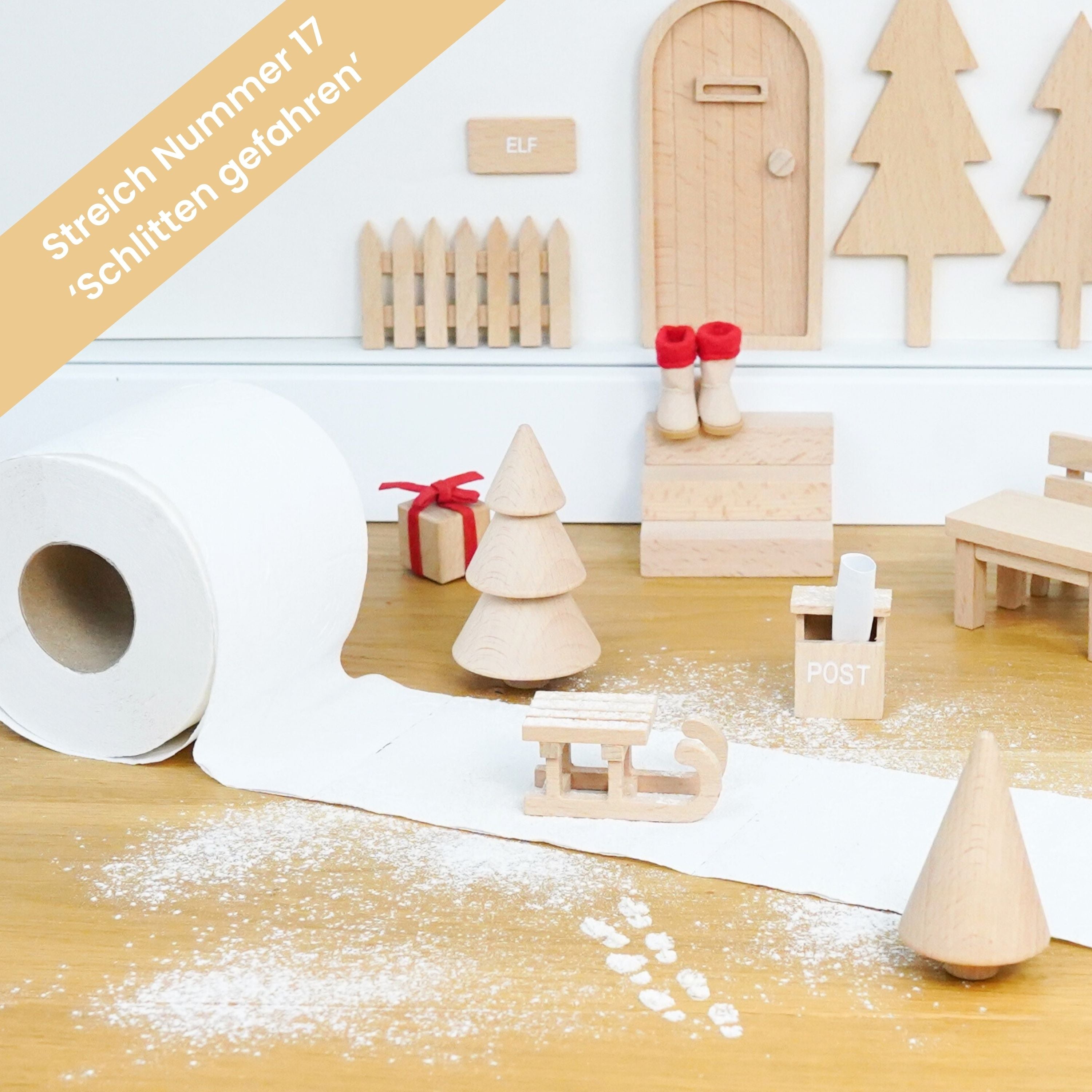 Weihnachtswichtel Zubehör Set 27-teiliges Wichtel Zubehör Set – Miniatur Backzubehör Für Puppenhaus & Weihnachtsdeko – 1:12 Maßstab – Mit Lichterkette & Süßigkeiten – Harzfiguren Für Kreative Mini-Welten