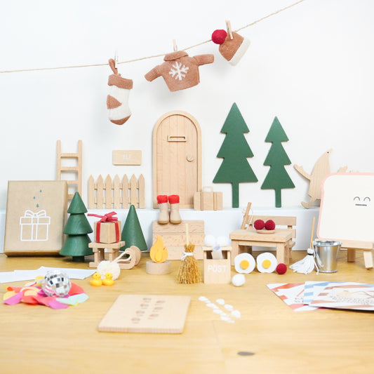 Wichtel Komplettset - Wichteltür & 26 Wichtelstreiche - Klassik