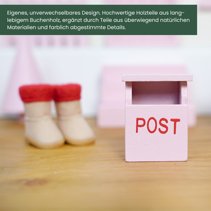 Wichtel Komplettset - Wichteltür & 26 Wichtelstreiche - Rosa & Grün - Jahr 1